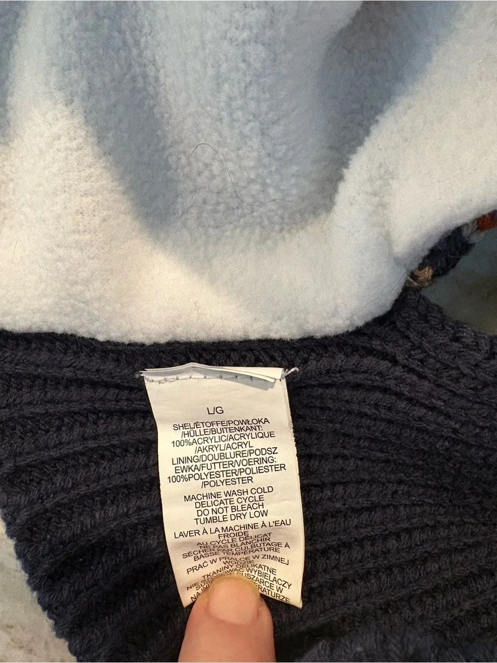 Navy Fair Isle Button-Shoulder Sweater Dog Vest